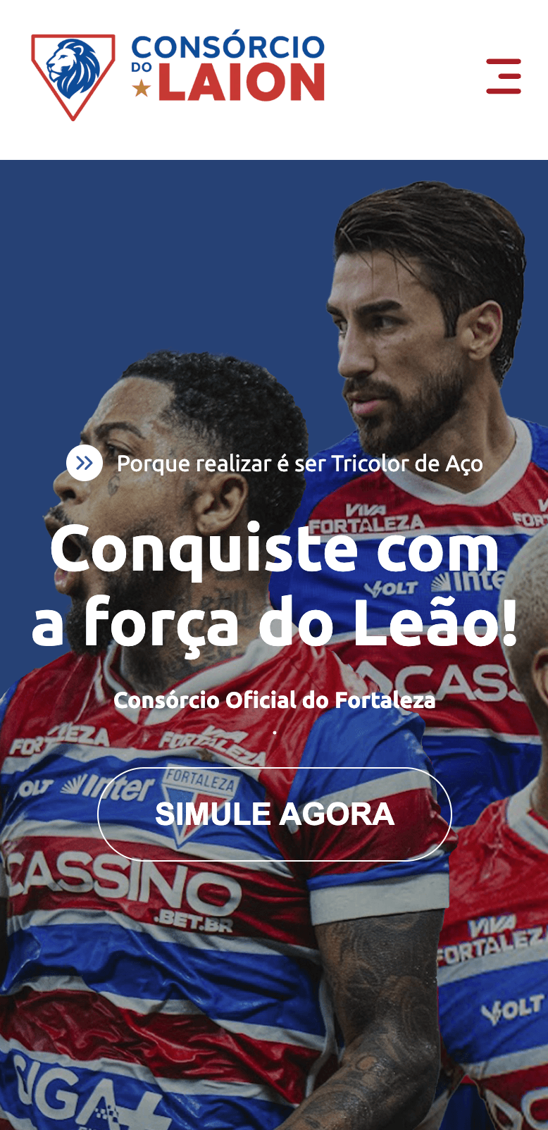 Tela mobile do case consorcio-do-laion