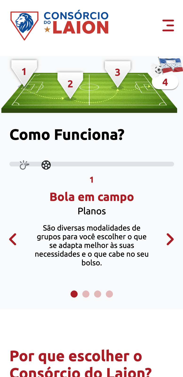Tela mobile do case consorcio-do-laion