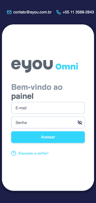 Tela mobile do case eyou-omni