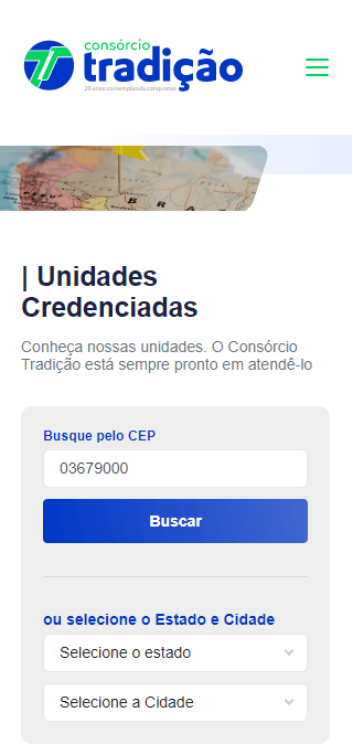 Tela mobile do case grupo-tradicao