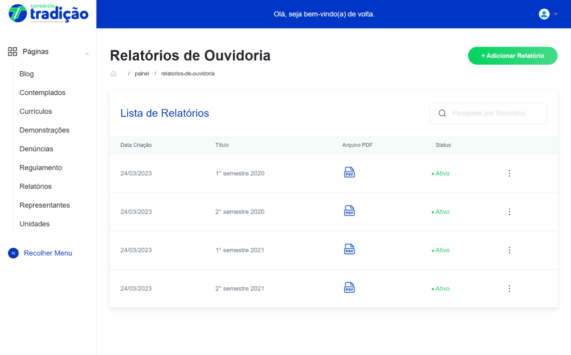 Grupo Tradição Admin