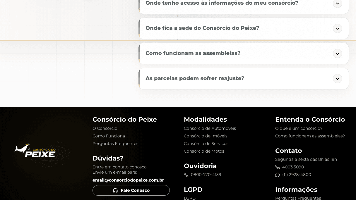 Consórcio do Peixe tela desktop 9