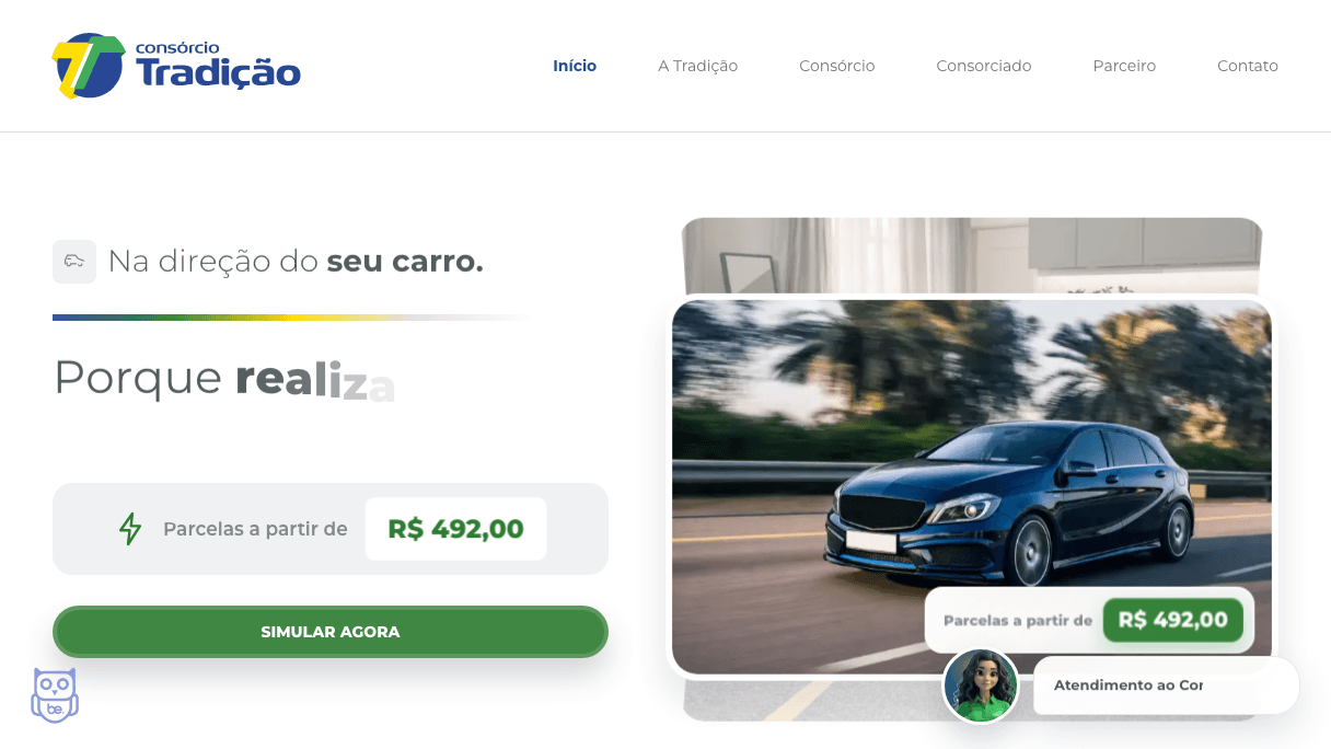 Consórcio Tradição preview do case